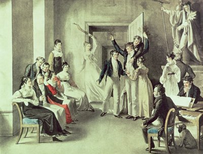 The Family of Franz Peter Schubert Playing Games by Leopold Kupelwieser